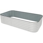 Kit de jardin sur�lev�, 43 cm de haut, bac � fleurs modulaire en m�tal 12 en 1 pour l�gumes et fleurs, ...