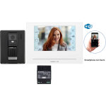 Kit jo wifi avec platine saillie abs noir + moniteur 7'' et alimentation jos1aw aiphone 130448