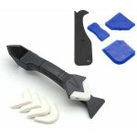 Kit joint silicone 9 pi�ces - finition / outil / lisseur silicone 3 en 1 - mastic / lissage / raclette ...