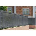 Lames pvc rigide occultation cinto 4m h. 120cm gris - avec clips et profil de finition Lames pvc rigide occultation cinto 4m h. 120cm gris - avec clips et profil de finition