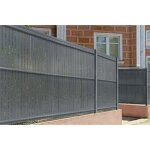 Lames pvc rigide occultation cinto 8m h. 150cm gris - avec clips et profil de finition Lames pvc rigide occultation cinto 8m h. 150cm gris - avec clips et profil de finition