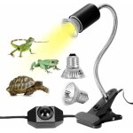 Kit de lampe chauffante, bande lumineuse chauffante pour reptiles, 2 ampoules 25 w 50 w, longue base ...