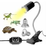 Kit lampe chauffante tortue terrestre lampe reptiles chauffante avec 2 ampoule uva uvb 25w 50w lampe ...