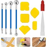 Kit de lisseur � joints en silicone avec boule m�tallique outils de joint en silicone pour carrelage ...