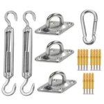 Kit de mat�riel pour voiles d'ombrage - kit d'installation de pare - soleil en acier inoxydable 304 - ...