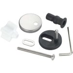 Kit de montage pour abattant de wc easy close, charni�res, acier inoxydable, 14 �l�ments,