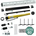 Kit de motorisation radio solaire pour volet roulant 40 kg - tube octo  60 mm - 20 nm