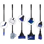 Kit de nettoyage d'aquarium 5 en 1, accessoires de nettoyage pour épuisette, grattoir à algues (acier ... Kit de nettoyage d'aquarium 5 en 1, accessoires de nettoyage pour épuisette, grattoir à algues (acier ...