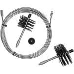 Kit de nettoyage pour chemin�e po�le � granul�s : 1 rallonge inox plastifi� de 6 m�tres, 2 brosses en ...
