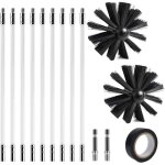 Kit de nettoyage de chemin�e, kit de ramonage de 150 mm, brosse de chemin�e en nylon avec 9 tiges flexibles ...