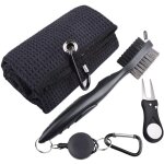 Kit de nettoyage de clubs de golf avec brosse et serviette, brosse et kit de nettoyage des rainures de ...