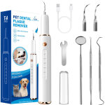 Kit de nettoyage dentaire pour animaux de compagnie avec lumi�re led, 3 modes, �limine efficacement la ...