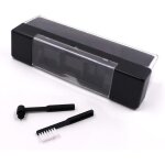 Kit de nettoyage de disques vinyles, brosse de nettoyage en velours antistatique 3 en 1, avec brosse ...