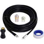 Kit de nettoyage de tuyau d'�vacuation pour nettoyeur haute pression avec adaptateur, d�boucheur de tube ...