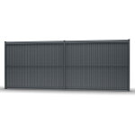 Kit occultant pvc pour panneaux rigide haut 103 x larg 250 cm gris anthracite 7016