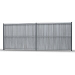 Kit occultant pvc pour panneaux rigide haut 123 x larg 250 cm blanc gris�