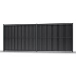 Kit occultant pvc pour panneaux rigide haut 123 x larg 250 cm noir 9005