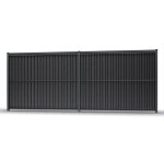 Kit occultant pvc pour panneaux rigide haut 173 x larg 250 cm noir 9005