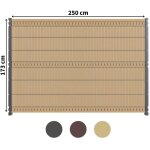 Kit occultation composite - l2, 5 x h1, 73m - couleur : beige - haute resistance - occultant pour grillage ...