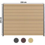 Kit occultation composite - l2, 5 x h1, 93m - couleur : beige - haute resistance - occultant pour grillage ...
