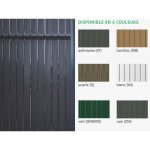 Kit occultation ? lamelles pvc pour panneau rigide - maille 55 mm ? l250 cm x h193 cm - gris anthracite ...