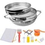Kit d'outils d'apiculture avec filtre � miel, ensemble de 9 pi�ces, filtre � miel en acier inoxydable ...