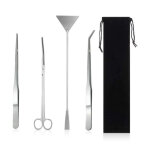 Kit d'outils pour aquarium ? 4 pi�ces de fournitures de terrarium comprenant une longue pince � �piler ...