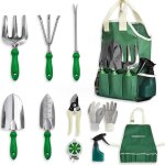 Kit outils de jardinage pour enfants - polyvalent pour le jardinage � la maison set de 11 pi�ces en acier ...