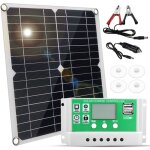 Decdeal - kit de panneau solaire 20 w 12 v panneau solaire monocristallin + contrleur de charge pwm ...
