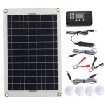 Kit de panneau solaire 50 w, panneau solaire monocristallin haute efficacité 12 v / 24 v avec contrôleur ... Kit de panneau solaire 50 w, panneau solaire monocristallin haute efficacité 12 v / 24 v avec contrôleur ...