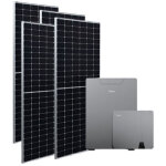 Kit photovolta�que de 3 kw compos� d'un onduleur hybride midea mhelios flex - a de 6 kw et d'un pack ...