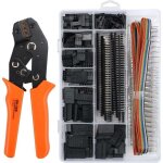 [jamais utilis] kit de pinces  sertir dupont avec 1 550 connecteurs  cliquet modulaires isols mles ...