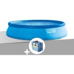 Kit piscine autoporte intex easy set 4, 57 x 0, 84 m + bche  bulles