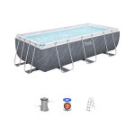 Kit piscine hors sol tubulaire bestway - steel pro max - 404 x 201 x 100 cm - rectangulaire (filtre a ...