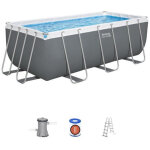 Kit piscine hors sol tubulaire bestway - steel pro max - 422 x 201 x 122 cm - rectangulaire (filtre a ...