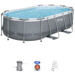 Kit piscine hors sol tubulaire bestway steel pro max? - 427 x 250 x 100 cm - ovale (avec filtre a cartouche, ...