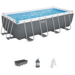 Kit piscine hors sol tubulaire bestway - steel pro max? - 488 x 244 x 122 cm - rectangulaire (filtre ...