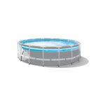 Intex - kit piscine hors sol tubulaire pris frame - 488 x 122 cm - ronde (pompe, bche, tapis de sol ...
