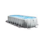 Intex - kit piscine hors sol tubulaire pris frame - 610 x 305 x 122 cm - ovale (pompe, bche, tapis de ...
