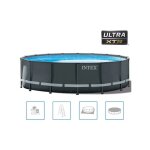 Intex - kit piscine hors sol tubulaire ultra xtr - 488 x 122 cm - ronde (filtre a sable, bche, tapis ...