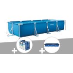 Kit piscine tubulaire rectangulaire 3, 00 x 2, 00 x 0, 75 m + b�che de protection + b�che � bulles - ...