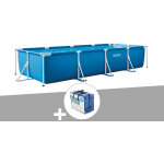 Kit piscine tubulaire rectangulaire 4, 50 x 2, 20 x 0, 84 m + b�che � bulles - intex