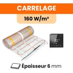 Kit plancher chauffant �lectrique carrelage + thermostat wifi tactile (tft) ignis - 160 w / m� : 670 ...