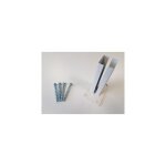 Kit platine pour poteau carré de portillon barreaudé ou premium blanc + visserie Kit platine pour poteau carré de portillon barreaudé ou premium blanc + visserie