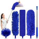 Kit de plumeau 5 en 1 pour le nettoyage, plumeau avec manche extensible, plumeau extensible de 100 pouces, ...