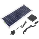 Snq - kit pompe fontaine solaire, 30w 12v 800l / h panneau solaire polysilicone pompe  eau pour bain ...
