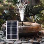 Kit de pompe solaire de bassin 10 w avec filtre - fontaine solaire 1000 l / h - fontaine solaire pour ...