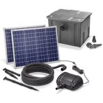 Kit pompe solaire bassin avec filtre premium 3400l - 100w