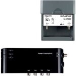 Kit pr�amplificateur hd - line 4 / 1 tv + alimentation pour antenne terrestre tnt