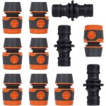 Kit de raccords de tuyaux, 8 raccords de tuyaux et 3 rallonges de tuyaux, mat�riau abs pour jardin, 1 ...